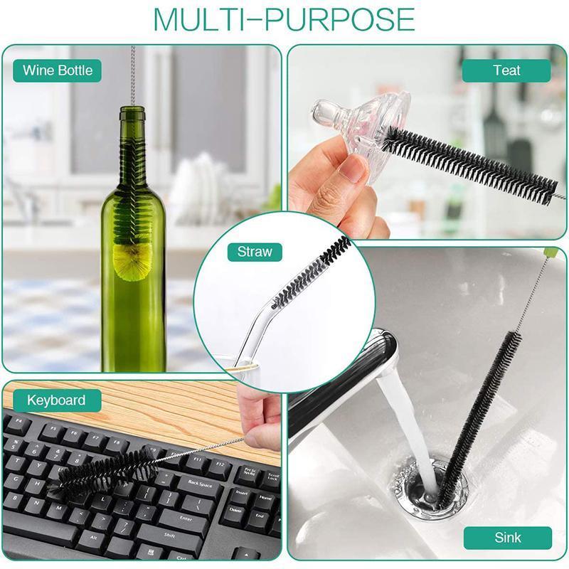 Long Bottle Cleaning Brush 40cm Nylon Wine Water Thermos Jar Scrubber V528-BOTTLEBRUSH-421430