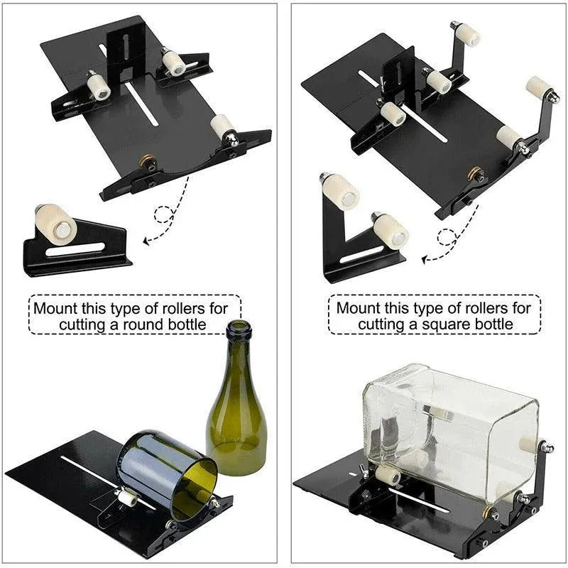 Glass Bottle Cutter Tool for Round and Square Bottles DIY Cutting Kit V528-BOTTLECUTTER-156636