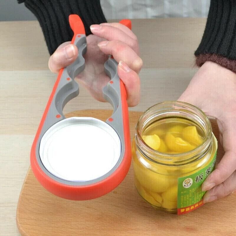 Silicone Jar Can Opener Multi-Purpose Lids Cap Arthritis Bottle Opener Easy Grip - Orange V528-BOTTLEOPENER-ORANGE-57849