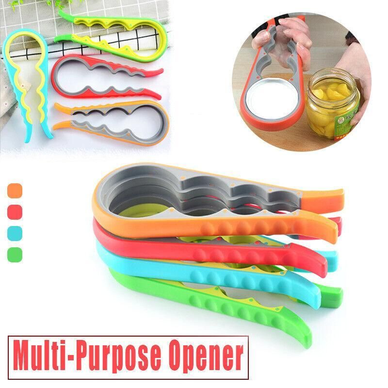 Silicone Jar Can Opener Multi-Purpose Lids Cap Arthritis Bottle Opener Easy Grip - Red V528-BOTTLEOPENER-RED-14590