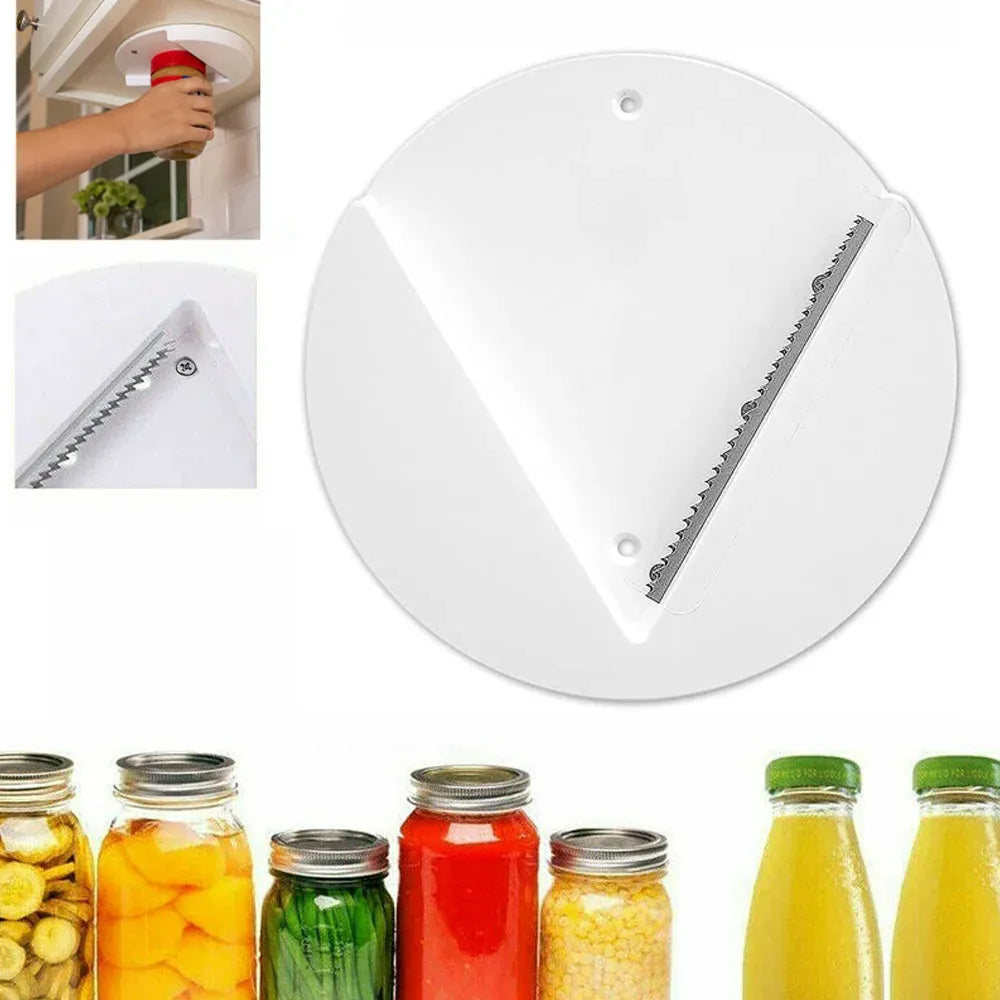 Under Cabinet Jar Opener Undermount Multipurpose Lid Gripper Bottle Opener Tools V528-BOTTLEOPENER-WHITE-5422236