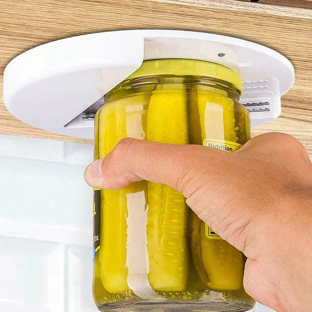 Under Cabinet Jar Opener Undermount Multipurpose Lid Gripper Bottle Opener Tools V528-BOTTLEOPENER-WHITE-5422236