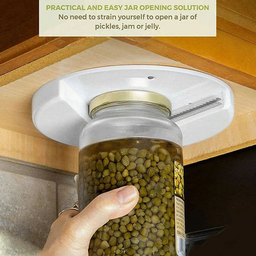 Under Cabinet Jar Opener Undermount Multipurpose Lid Gripper Bottle Opener Tools V528-BOTTLEOPENER-WHITE-5422236