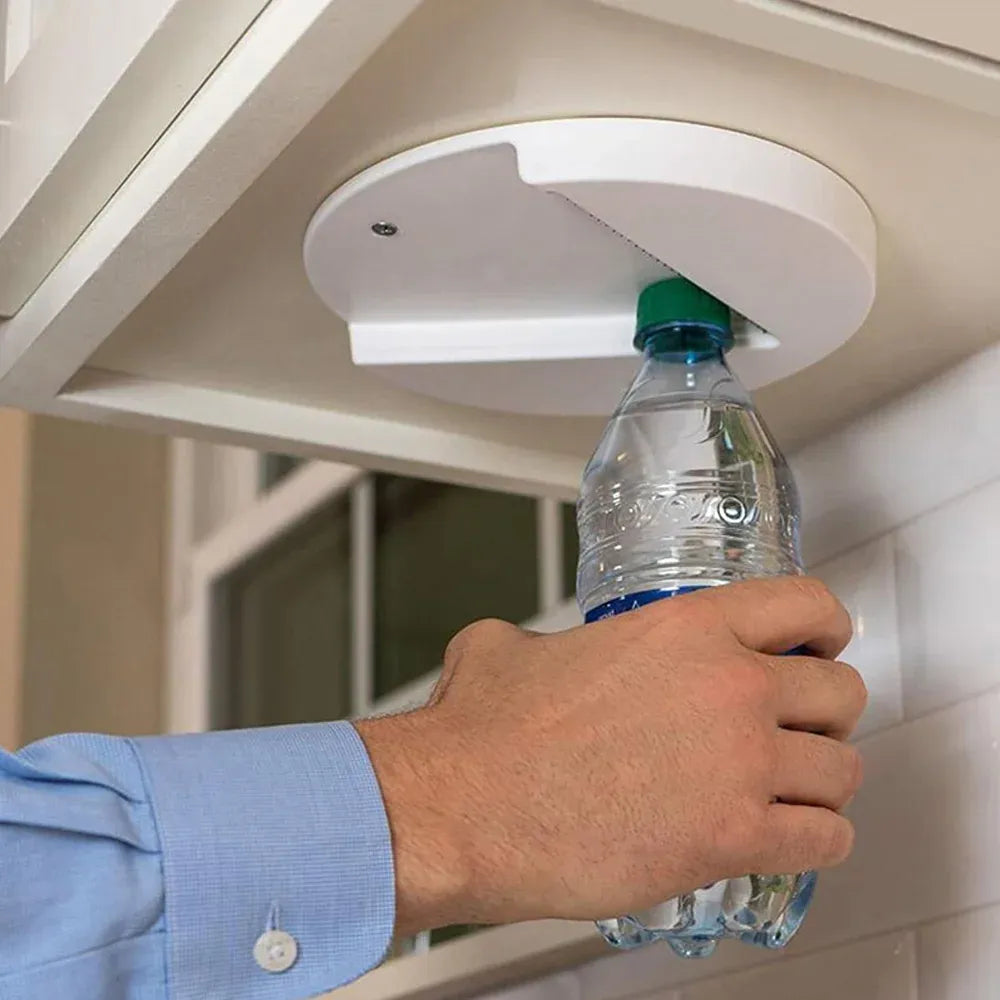 Under Cabinet Jar Opener Undermount Multipurpose Lid Gripper Bottle Opener Tools V528-BOTTLEOPENER-WHITE-5422236