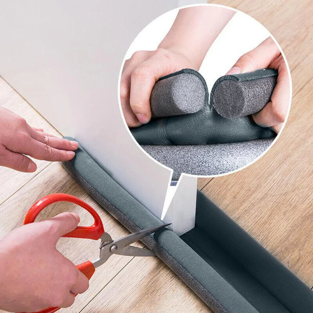 Door Bottom Seal Draft Stopper Guard Threshold Sealing Strip Wind Dust Protector - White V528-BOTTOMSEALING-WHITE-118274