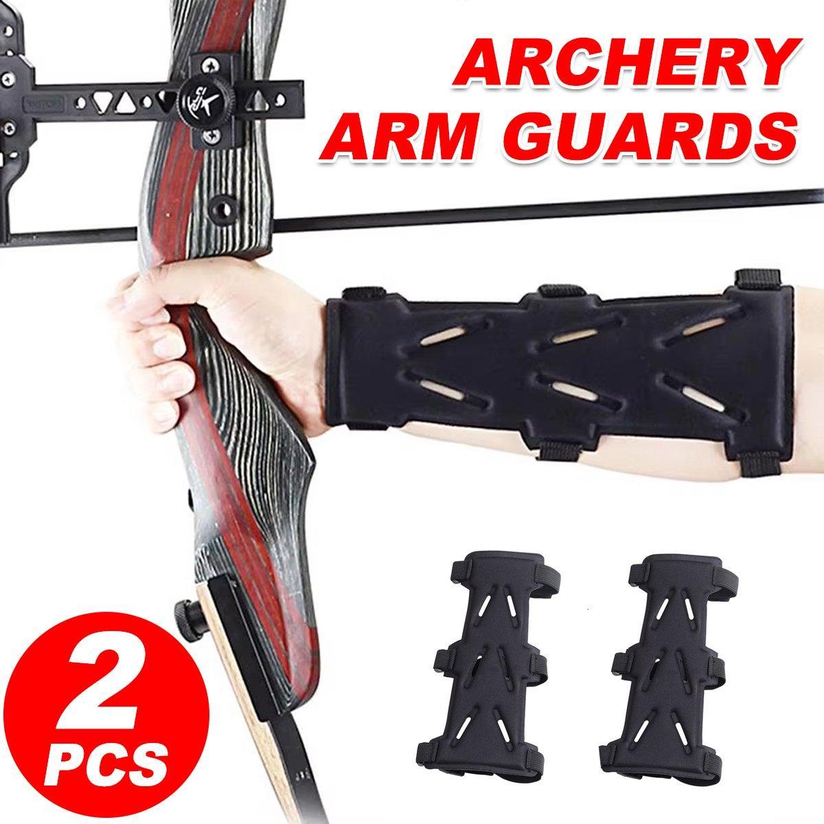 2X Archery Arm Guard Finger Guard Protective Gear For Practice Openwork V528-BOW-GUARD-2PCS-854773