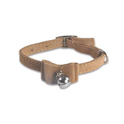 1x Adjustable Suede Cat Collar with Bow Bell Pink Blue Black Red - Rose Red V528-BOWCOLLAR-ROSERED-22448