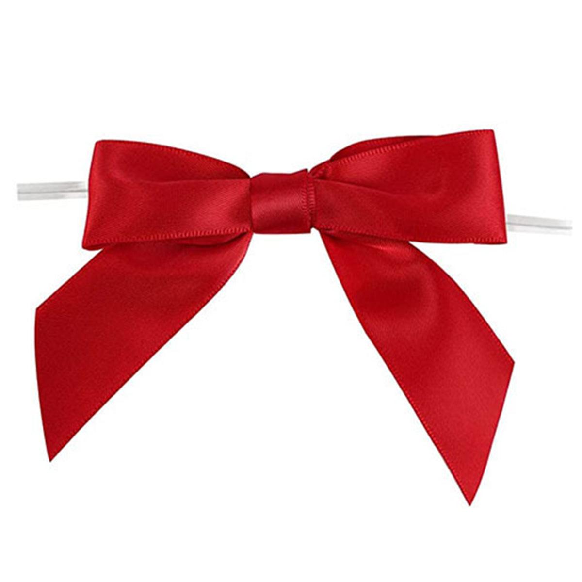50pcs Bow Gift Packaging Sealing Tie Drawstring Baking Wrap Bag Decorative Ties - Orange V528-BOWKNOT-ORANGE-50PCS-25-650268
