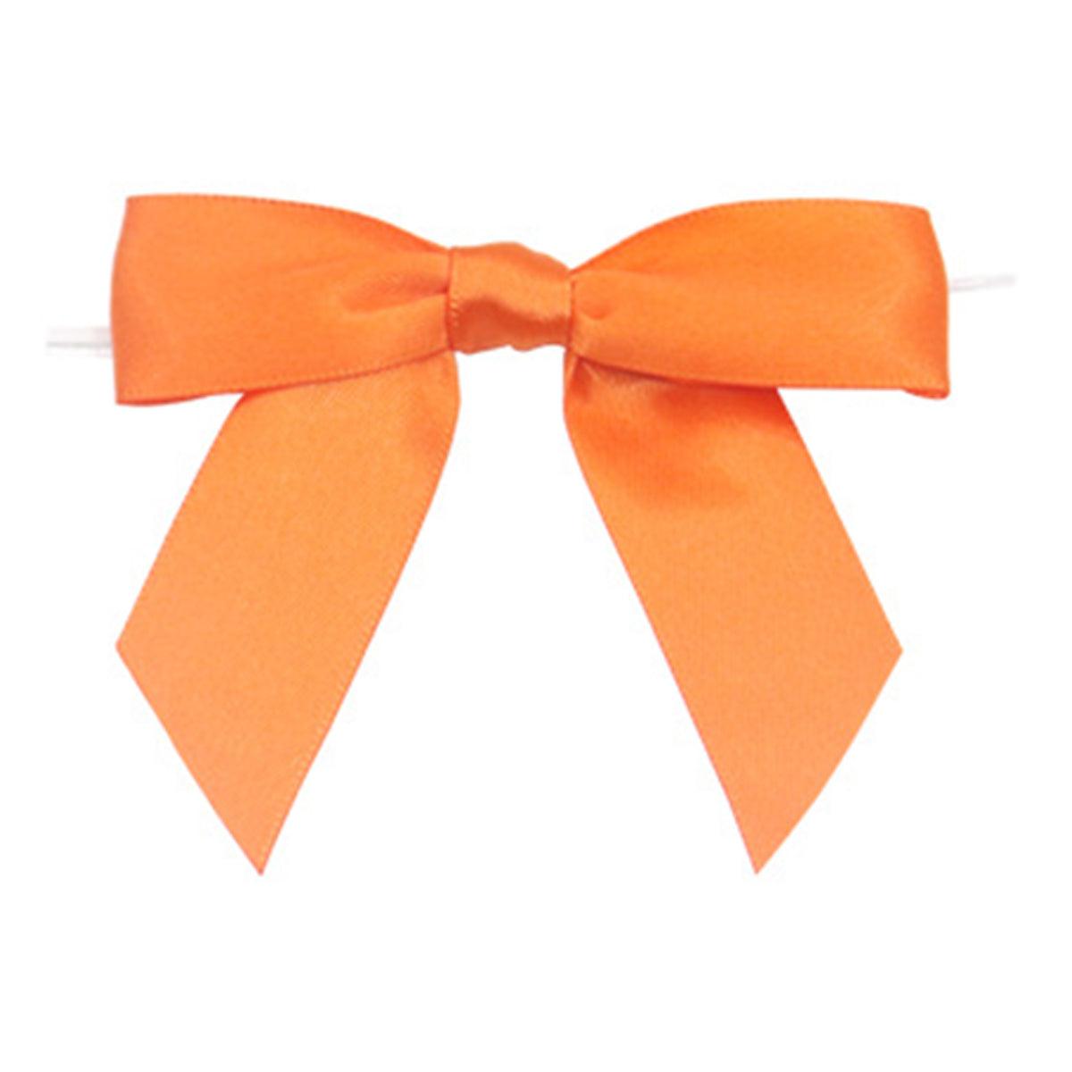 50pcs Bow Gift Packaging Sealing Tie Drawstring Baking Wrap Bag Decorative Ties - Orange V528-BOWKNOT-ORANGE-50PCS-25-650268