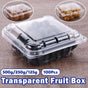 100pcs Transparent Plastic Fruit Box with Tape Cover Storage Packaging for Fruit - 125g V528-BOX-100PCS-125G-708776