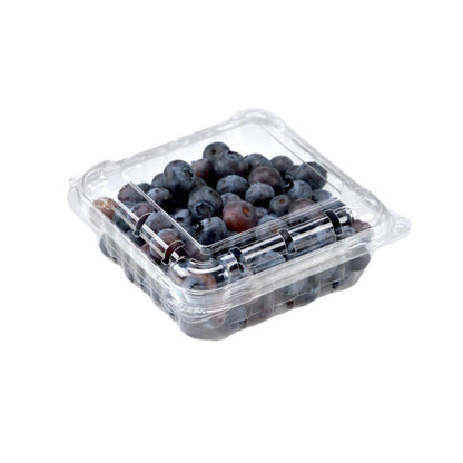 100pcs Transparent Plastic Fruit Box with Tape Cover Storage Packaging for Fruit - 125g V528-BOX-100PCS-125G-708776