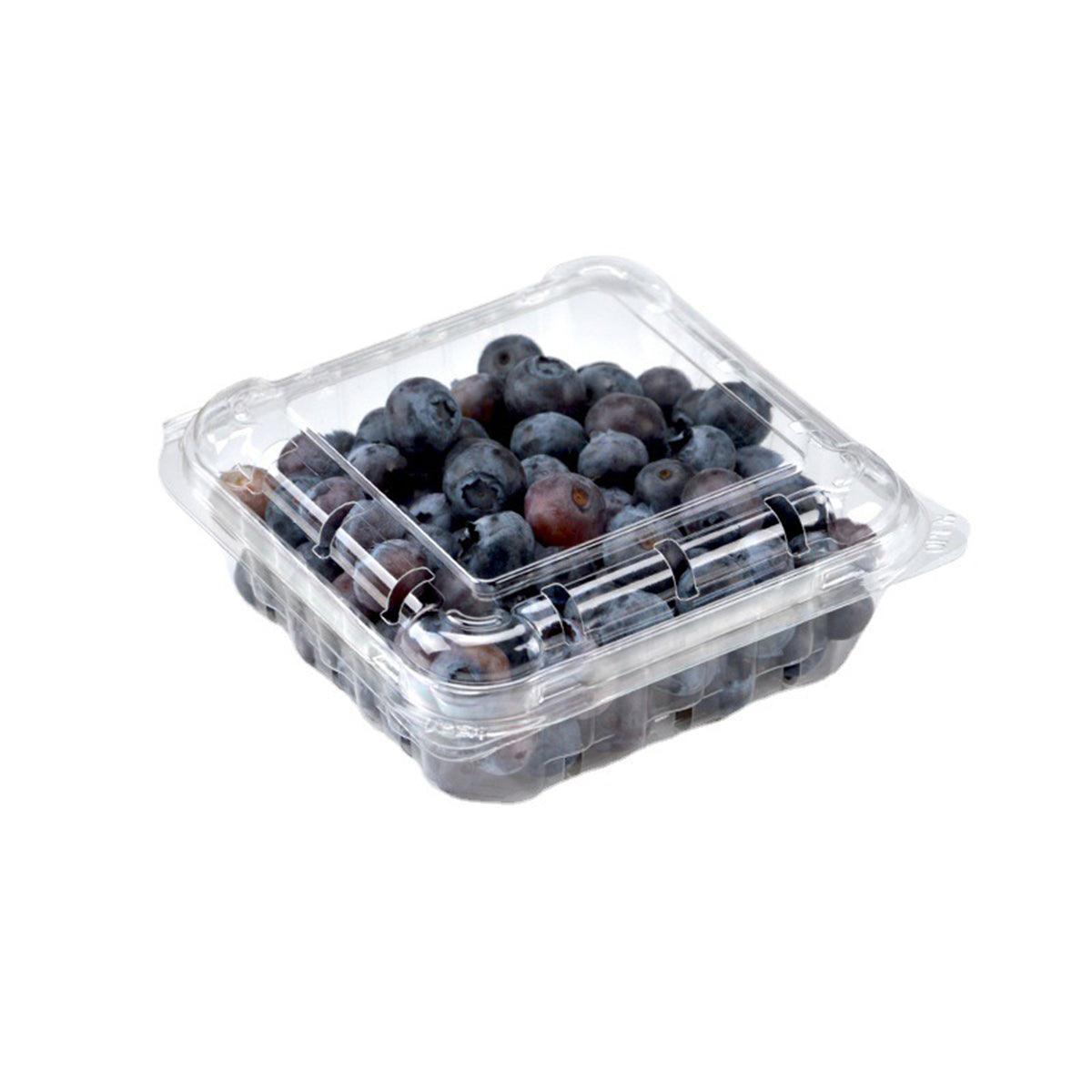 100pcs Transparent Plastic Fruit Box with Tape Cover Storage Packaging for Fruit - 250g V528-BOX-100PCS-250G-129050