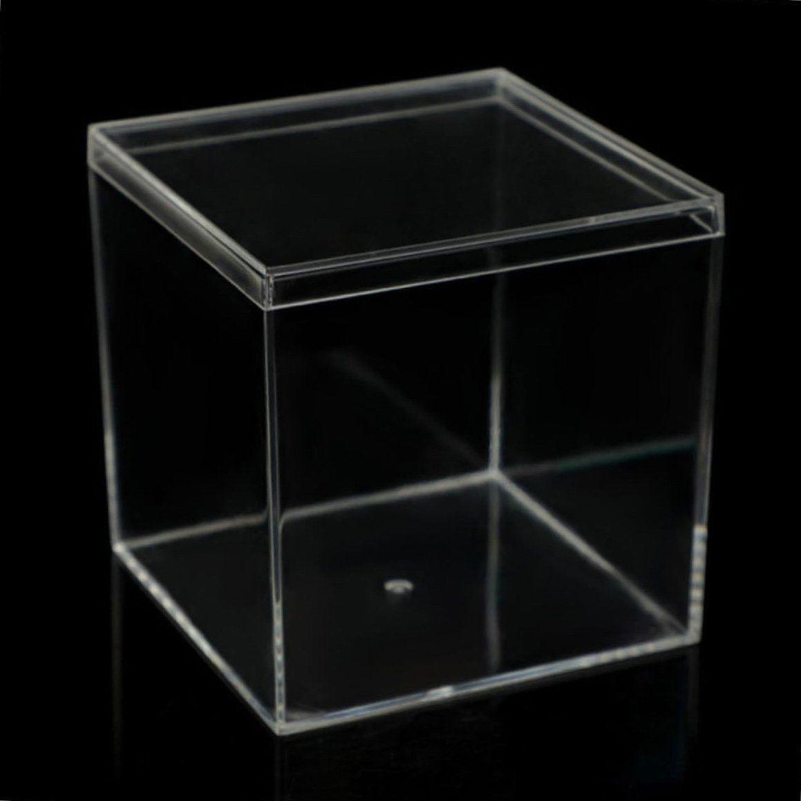 10pcs Clear Acrylic Plastic Boxes Square Storage Containers for Food Small Item - 10pcs-75-75-75 V528-BOX-10PCS-75-75-75-761422