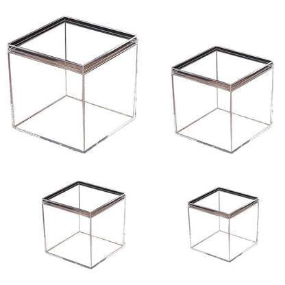 10pcs Clear Acrylic Plastic Boxes Square Storage Containers for Food Small Item - 10pcs-85-85-85 V528-BOX-10PCS-85-85-85-623205