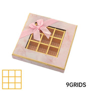 25X Valentines Day 9/12Grids Chocolate Box Gourmet Desserts Gift Display Window - Gray 9Grids-12-12-4-25pcs V528-BOX-12-12-4-25PCS-GREY-681523