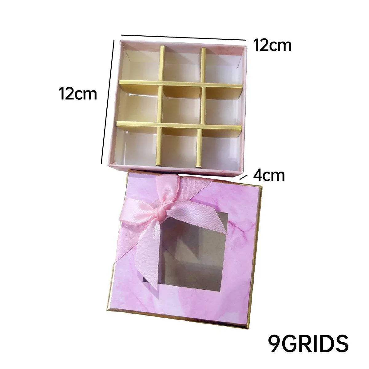 25X Valentines Day 9/12Grids Chocolate Box Gourmet Desserts Gift Display Window - Tiffany 9Grids-12-12-4-25pcs V528-BOX-12-12-4-25PCS-TIFFANY-190543