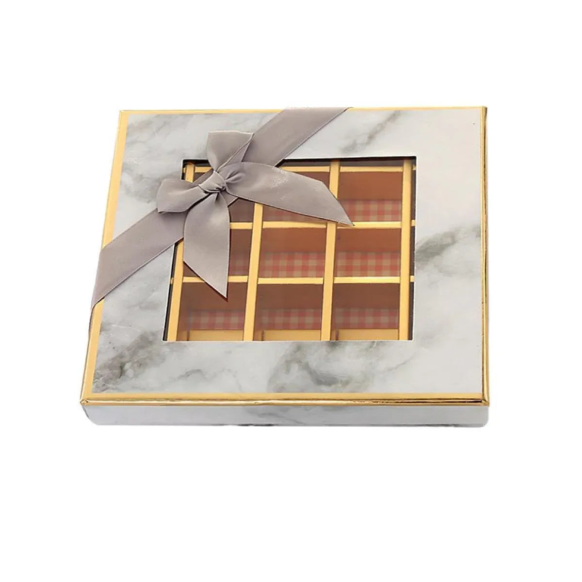 25X Valentines Day 9/12Grids Chocolate Box Gourmet Desserts Gift Display Window - Gray 12Grids-16-12-4-25pcs V528-BOX-17-12-4-25PCS-GREY-165615