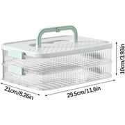 Multi Layer Dumpling Storage Box Refrigerator Freezer Organizer for Wonton V528-BOX-2-GREEN-325667