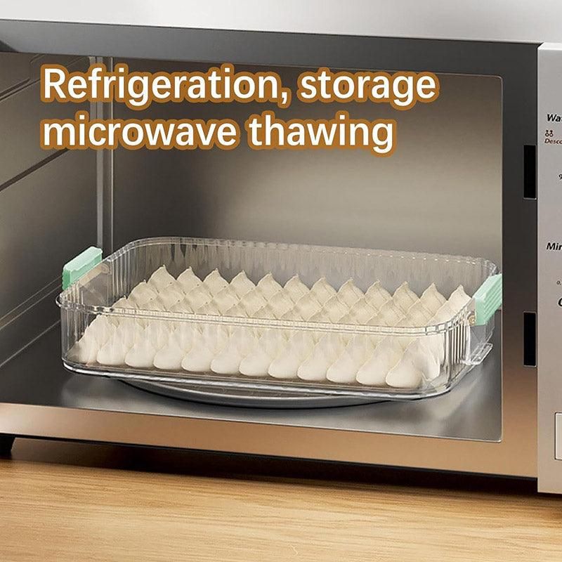 Multi Layer Dumpling Storage Box Refrigerator Freezer Organizer for Wonton V528-BOX-2-GREEN-325667
