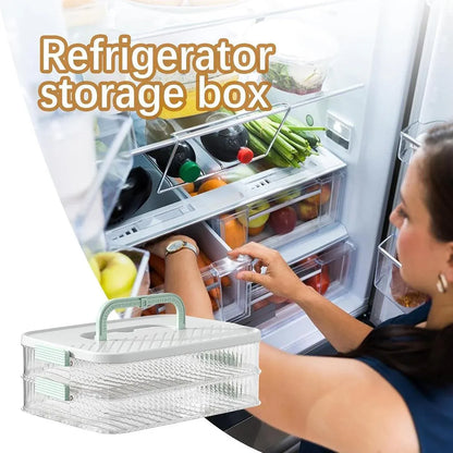 Multi Layer Dumpling Storage Box Refrigerator Freezer Organizer for Wonton V528-BOX-2-GREEN-325667