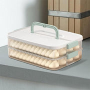 Multi Layer Dumpling Storage Box Refrigerator Freezer Organizer for Wonton V528-BOX-2-GREEN-325667