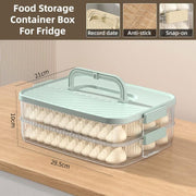 Multi Layer Dumpling Storage Box Refrigerator Freezer Organizer for Wonton V528-BOX-2-GREEN-325667