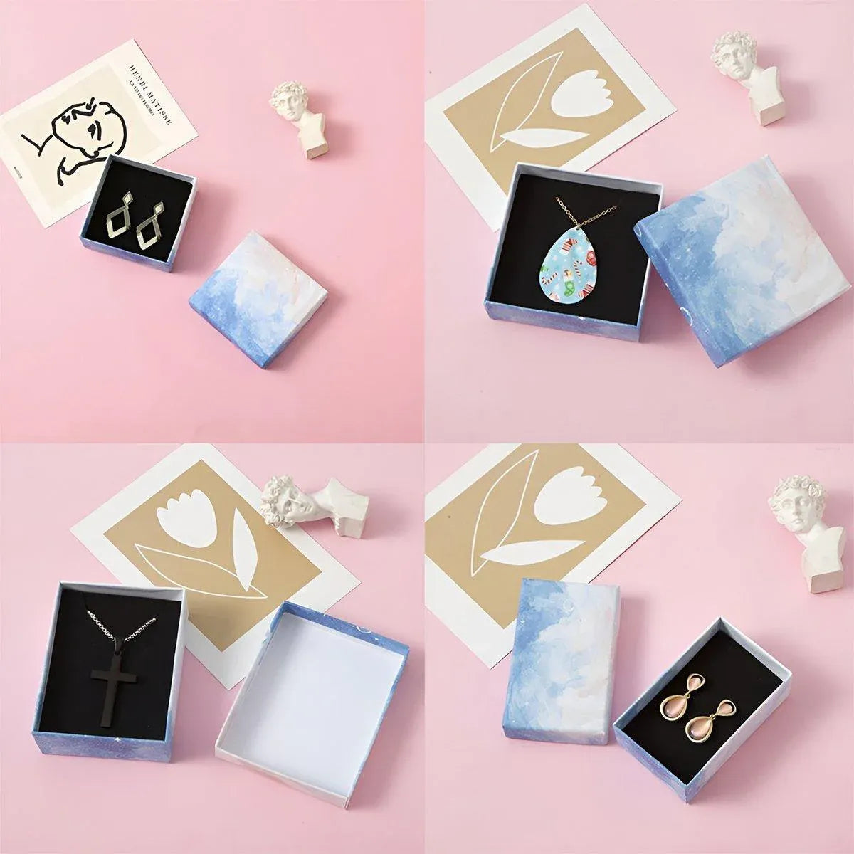 20PCS Cloud Jewelry Box Earrings Necklace Ring Bracelet DisplayOrganizer - 5*5*3cm(Box) V528-BOX-20PCS-5-5-3-515369