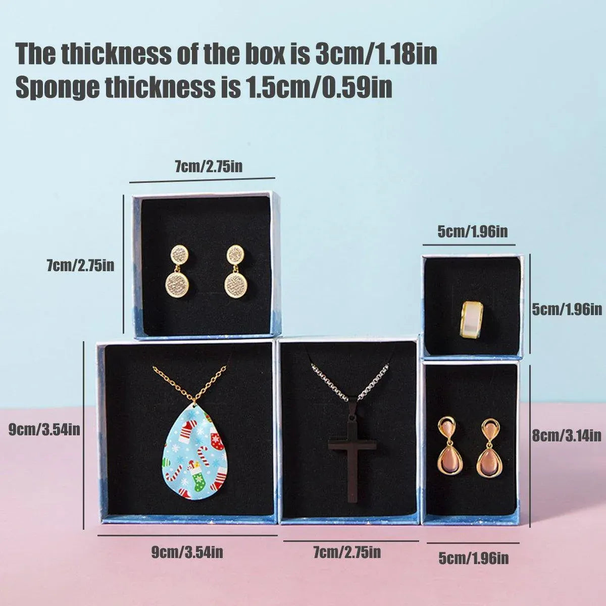 20PCS Cloud Jewelry Box Earrings Necklace Ring Bracelet DisplayOrganizer - 5*8*3cm(Box) V528-BOX-20PCS-5-8-3-594107