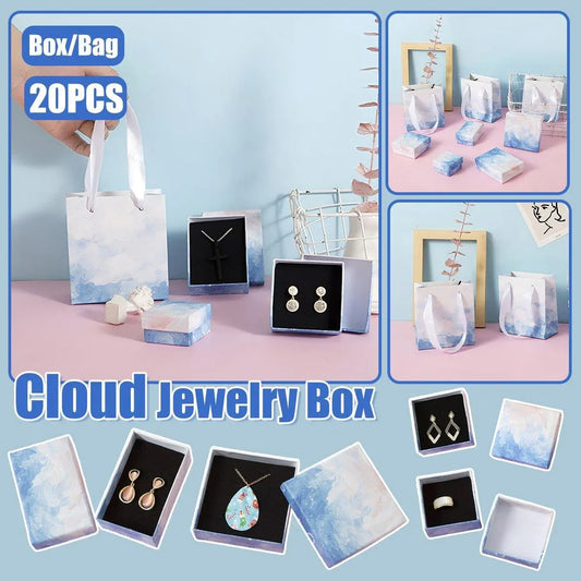 20PCS Cloud Jewelry Box Earrings Necklace Ring Bracelet DisplayOrganizer - 7*7*3cm(Box) V528-BOX-20PCS-7-7-3-694758