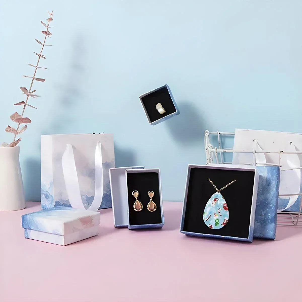 20PCS Cloud Jewelry Box Earrings Necklace Ring Bracelet DisplayOrganizer - 9*9*3cm(Box) V528-BOX-20PCS-9-9-3-456325