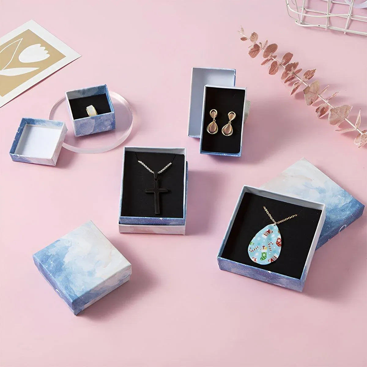 20PCS Cloud Jewelry Box Earrings Necklace Ring Bracelet DisplayOrganizer - 9*9*3cm(Box) V528-BOX-20PCS-9-9-3-456325