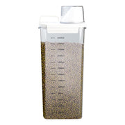 Sealed Household Grain Storage Box Transparent Rice Bucket Kitchen Storage - 2300ml