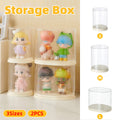 2pcs Clear Acrylic Display Case Transparent Box for Collectibles Dolls Figures - M V528-BOX-2PCS-MIDDLE-278329