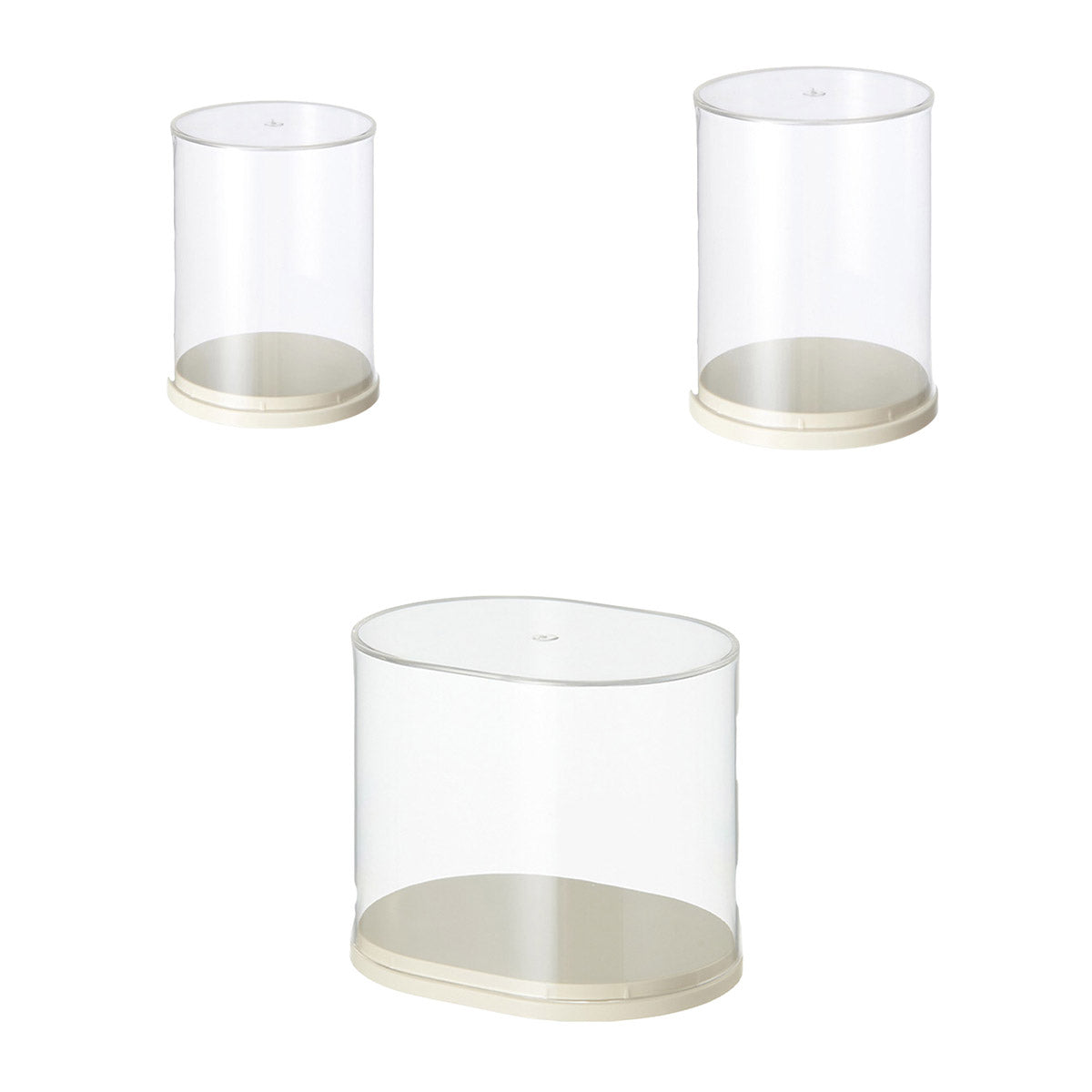 2pcs Clear Acrylic Display Case Transparent Box for Collectibles Dolls Figures - M V528-BOX-2PCS-MIDDLE-278329