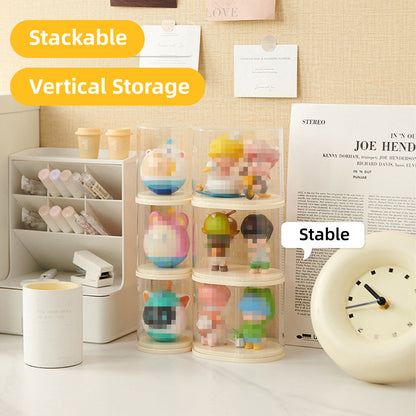 2pcs Clear Acrylic Display Case Transparent Box for Collectibles Dolls Figures - M V528-BOX-2PCS-MIDDLE-278329