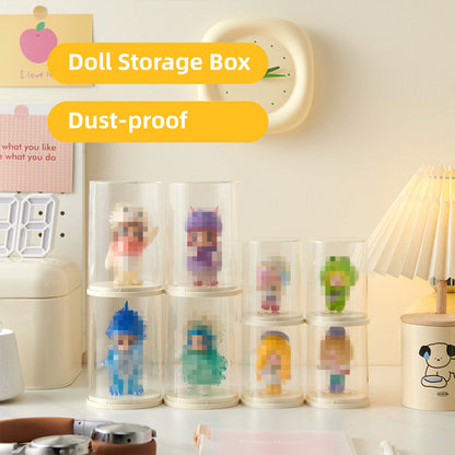 2pcs Clear Acrylic Display Case Transparent Box for Collectibles Dolls Figures - S V528-BOX-2PCS-SMALL-809655