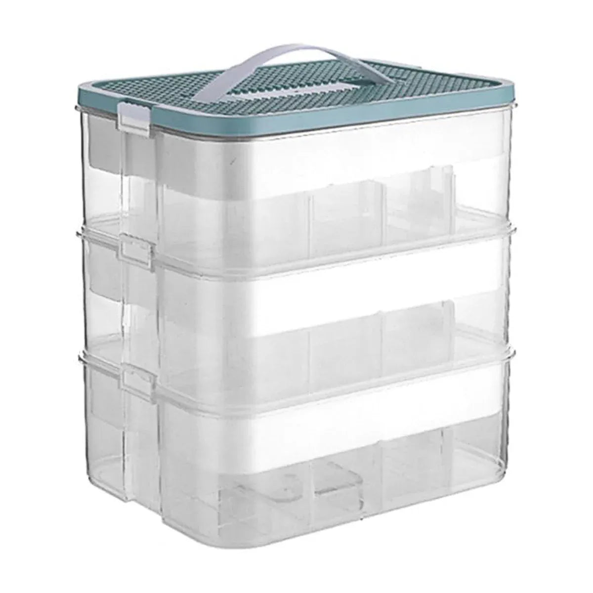 3Layer Storage Box Large Capacity Toy Organizer Building Block Storage Container - Green V528-BOX-3-GREEN-327168