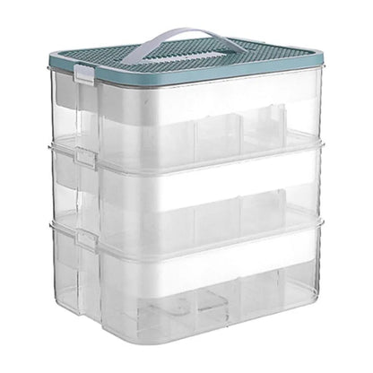 3Layer Storage Box Large Capacity Toy Organizer Building Block Storage Container - Green V528-BOX-3-GREEN-327168