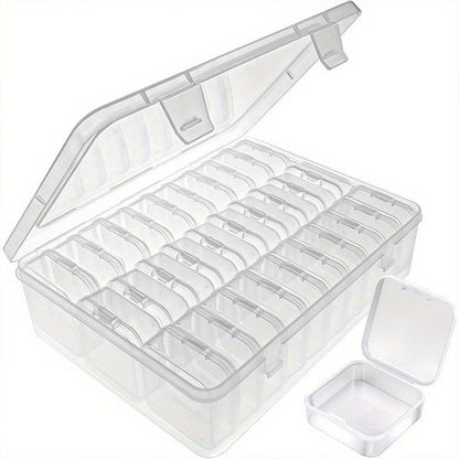 31PCS Plastic Home Storage Box Transparent Desktop Organizer Jewelry Beads Box V528-BOX-30PCS-573506