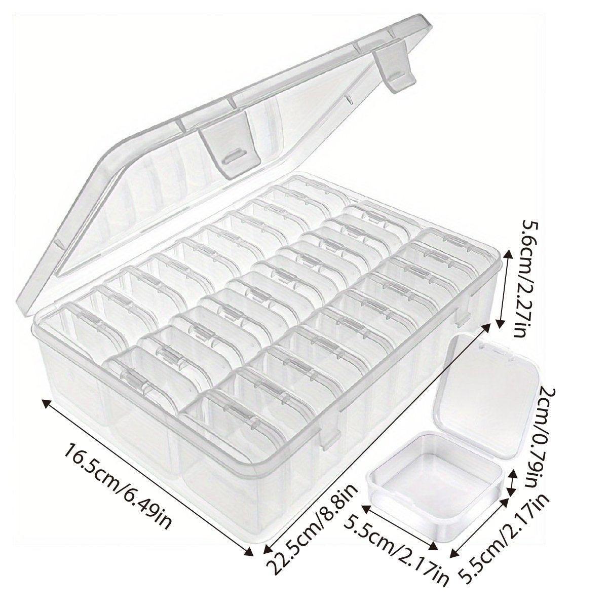 31PCS Plastic Home Storage Box Transparent Desktop Organizer Jewelry Beads Box V528-BOX-30PCS-573506