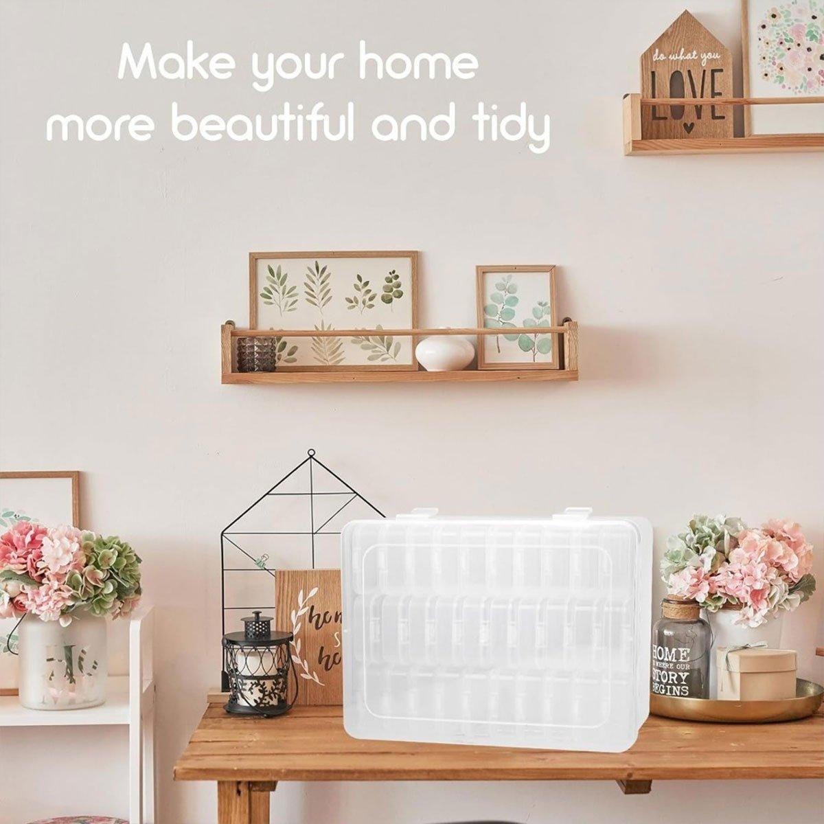 31PCS Plastic Home Storage Box Transparent Desktop Organizer Jewelry Beads Box V528-BOX-30PCS-573506