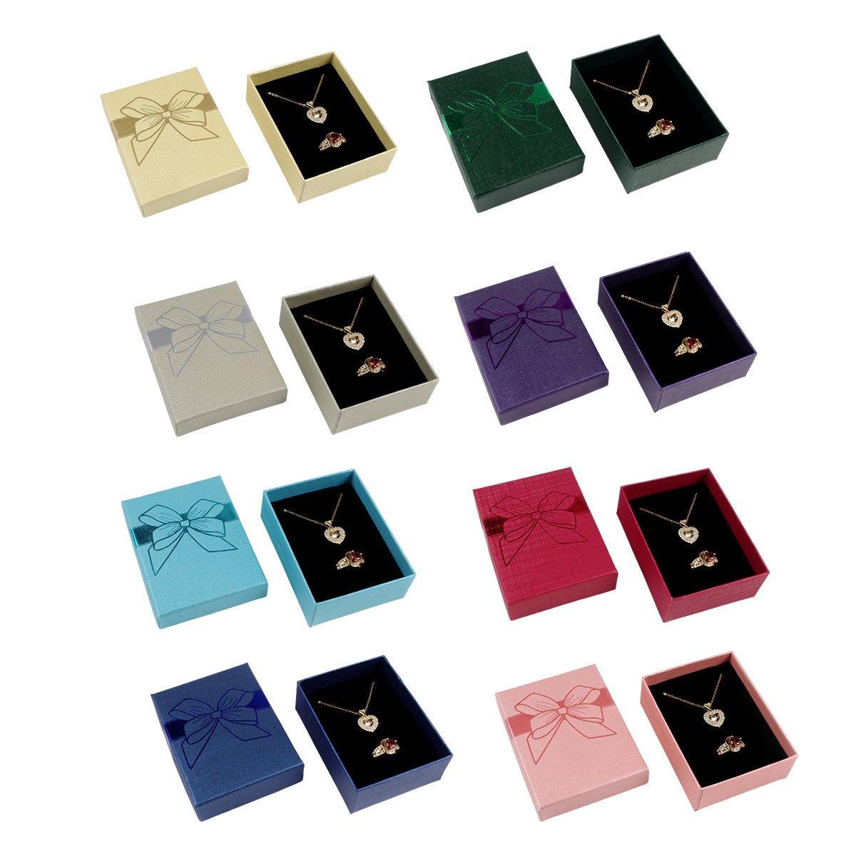 32pcs Jewelry Storage Box Necklace Pendant Ring Organizer Gift Packaging - Grey V528-BOX-32PCS-GREY-246401