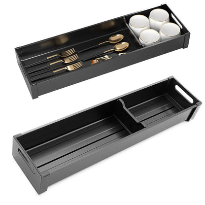 Kitchen Cabinet Drawer Cutlery Tray Utensil Organiser Insert Divider Storage - 46x10cm V528-BOX-46-10-614609