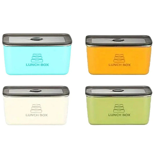 4pcs Sealed Crisper Food Storage Container Set Bento Box Refrigerator Organizer V528-BOX-4PCS-577504