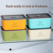 4pcs Sealed Crisper Food Storage Container Set Bento Box Refrigerator Organizer V528-BOX-4PCS-577504