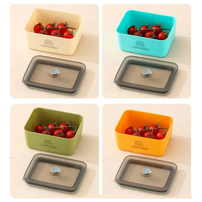 4pcs Sealed Crisper Food Storage Container Set Bento Box Refrigerator Organizer V528-BOX-4PCS-577504