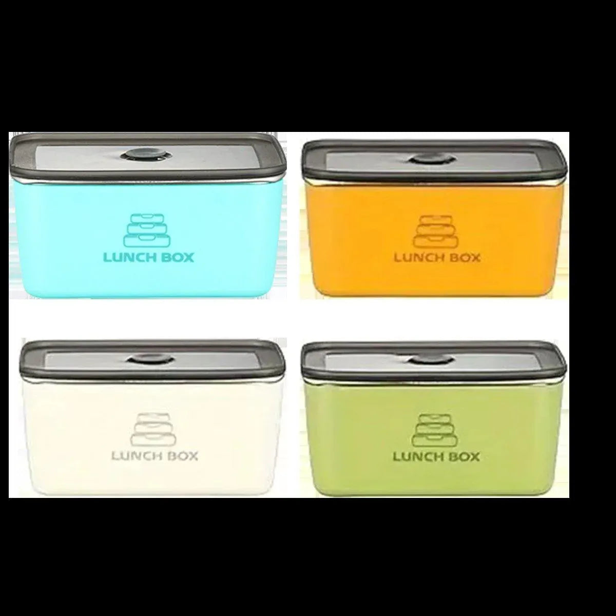 4pcs Sealed Crisper Food Storage Container Set Bento Box Refrigerator Organizer V528-BOX-4PCS-577504