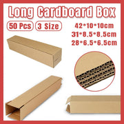 50pcs Long Strip Carton Flat Square Durable Shipping Boxes for Packaging Storage - 10cm x 10cm x 42cm V528-BOX-50PCS-100-420-975843