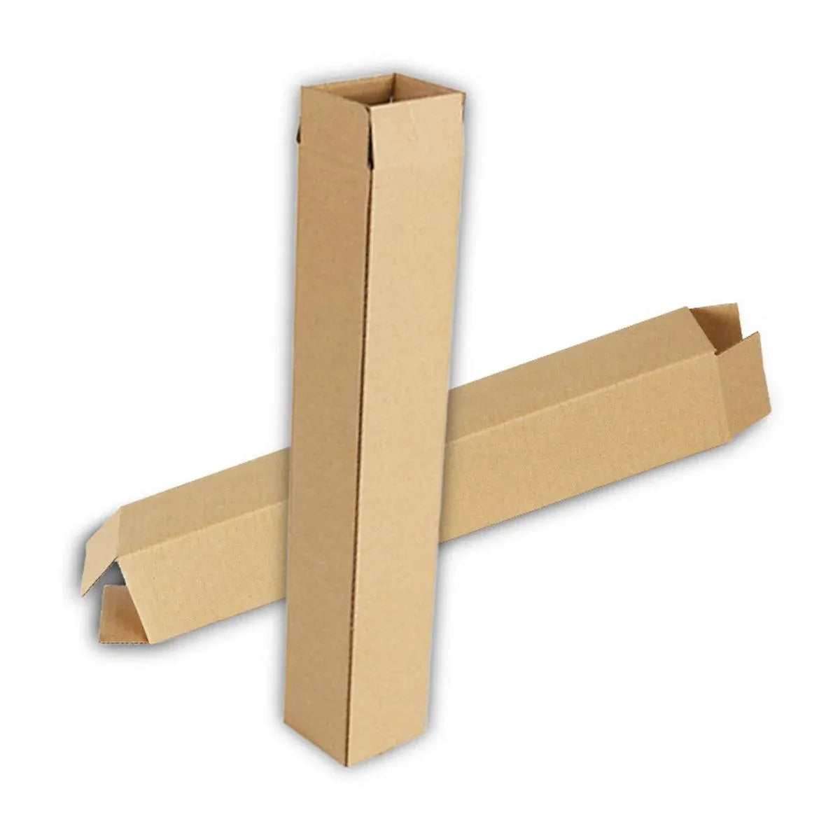 50pcs Long Strip Carton Flat Square Durable Shipping Boxes for Packaging Storage - 10cm x 10cm x 42cm V528-BOX-50PCS-100-420-975843