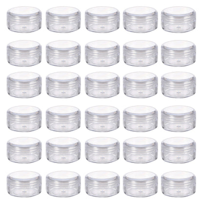 Cosmetic Cream Jar Bottle 50PCS 5g Transparent Round Refillable Sample Container - Clear Diamond Jar V528-BOX-50PCS-5G-542471
